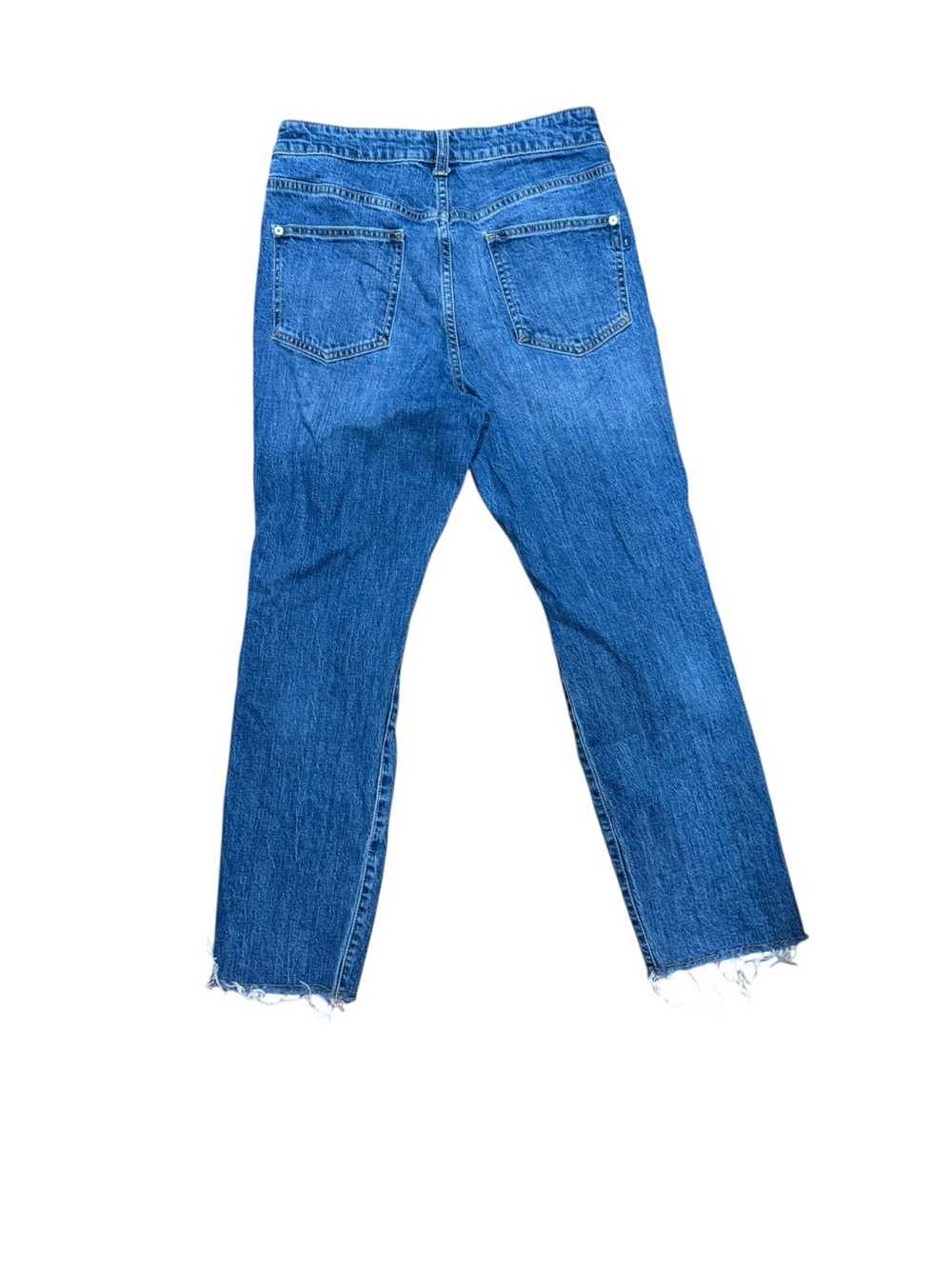 Anthropologie Pilcro High-Rise Straight-Leg Distressed Jeans Blue 30